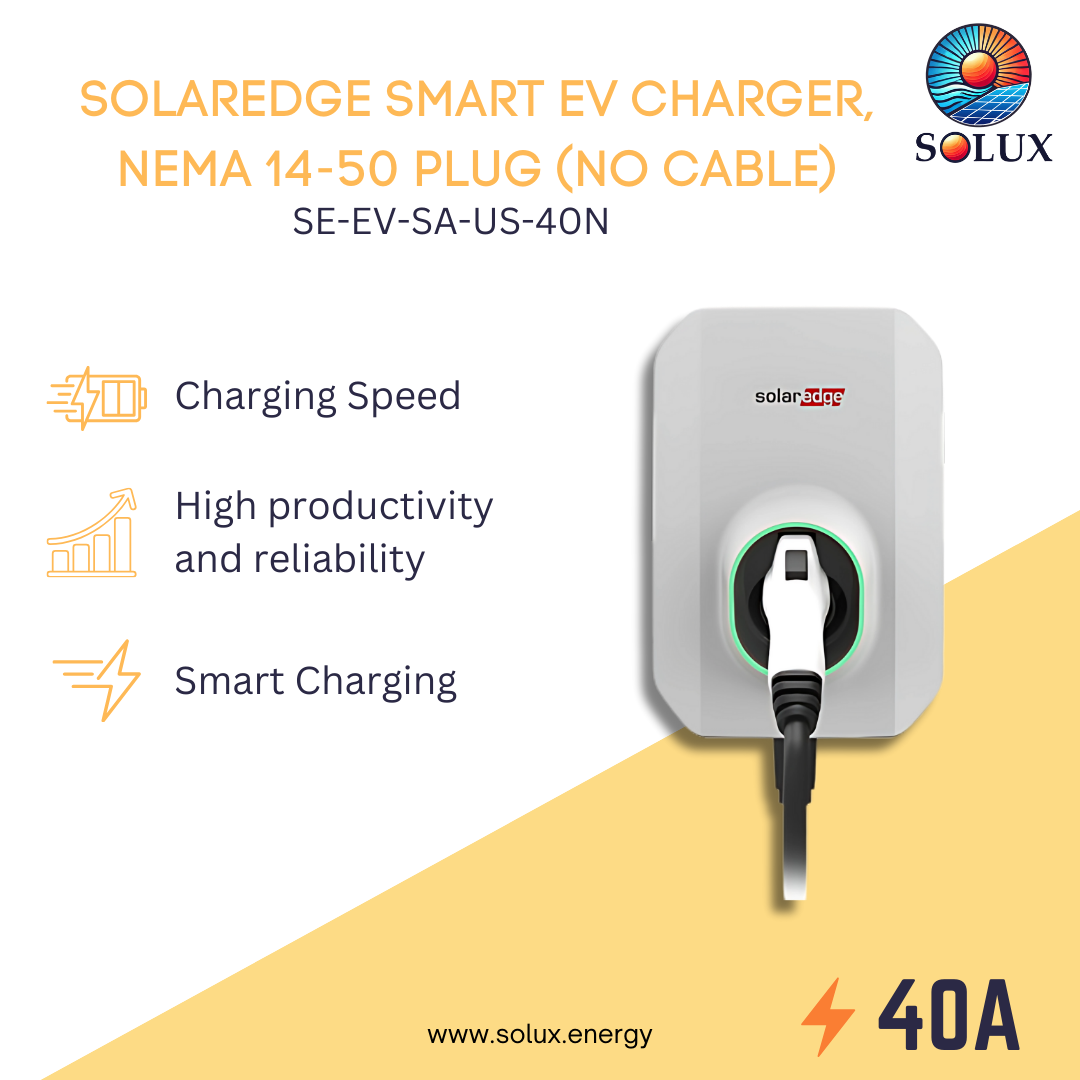 This is an image of SolarEdge Smart EV Charger, NEMA 14-50 Plug (No Cable)
